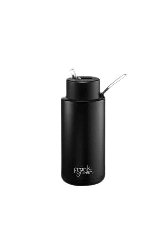 Frank Green - Reusable Bottle With Straw Lid - 34oz/1lt- Midnight