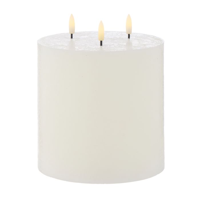 Amalfi - Hughe Led Pillar Candle - 15 X 15cm - White