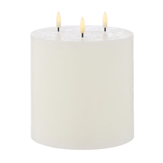 Amalfi - Hughe Led Pillar Candle - 15 X 15cm - White