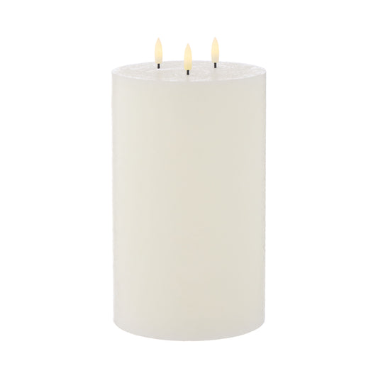 Amalfi - Hughe Led Pillar Candle - 15 X 25cm - White