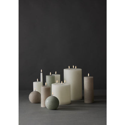 Amalfi - Hughe Led Ball Flickering Candle - 9cm - Taupe