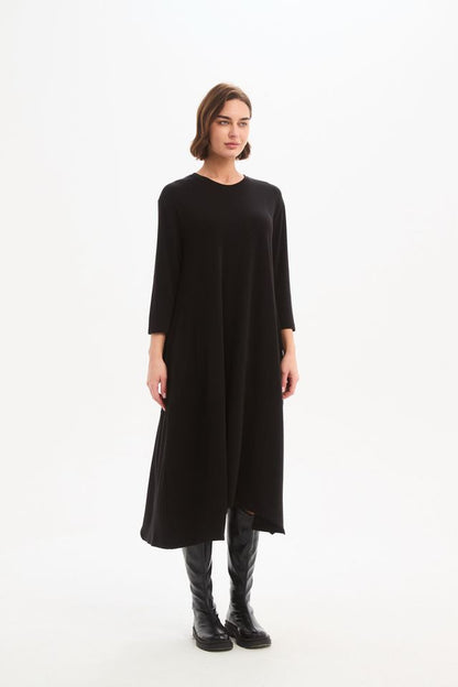 Tirelli - Overlay Panel Knit Dress - Black
