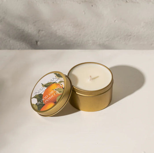 Inartisan - Soy Candle In Travel Tin - Blood Orange & Pomelo