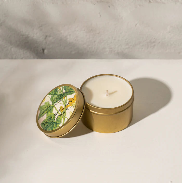 Inartisan - Soy Candle In Travel Tin - Cucumber Mint & Ginger