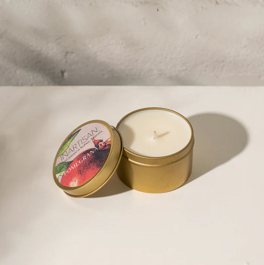 Inartisan - Soy Candle In Travel Tin - Pomegranate