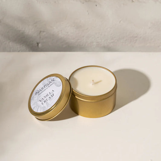 Inartisan - Soy Candle In Travel Tin - Vanilla Cream