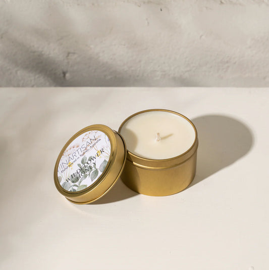 Inartisan - Soy Candle In Travel Tin - Wildflower & Honey