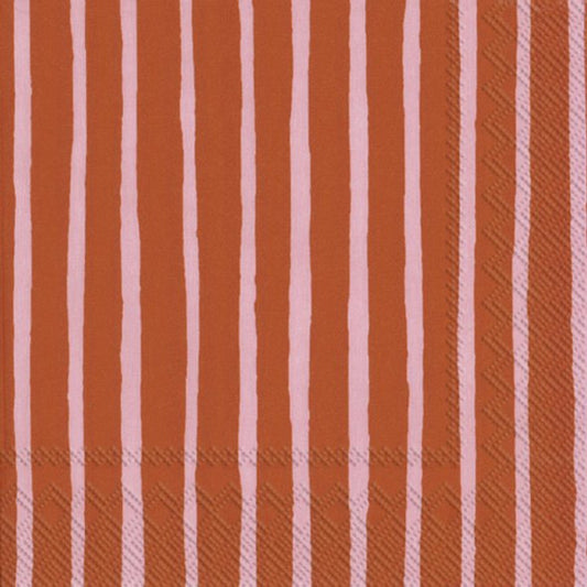 Marimekko - Napkins - Pack Of 20 - Piccolo Pink Orange