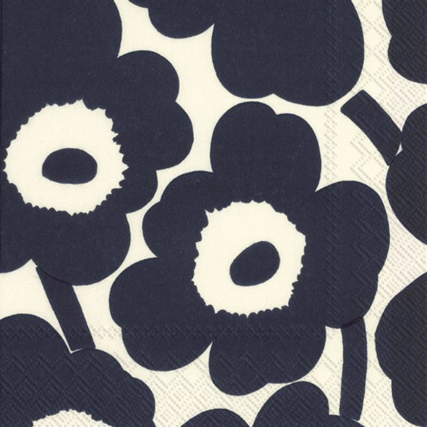 Marimekko - Napkins - Pack Of 20 - Unikko Dark Blue Nature