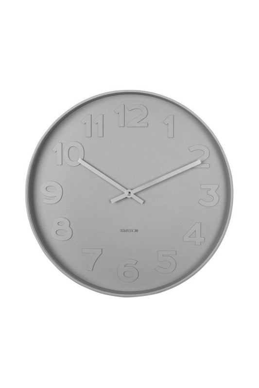 Karlsson - Mr Grey Wall Clock 38X38X6 Warm Home & Garden > Decor Clocks