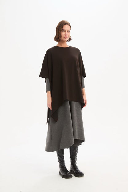 Tirelli - Split Hem Knit Top - Chocolate