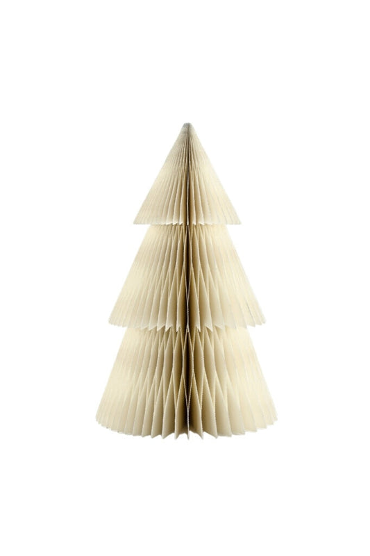 Nordic Rooms - Christmas Ornament Deluxe Tree Standing 45Cm Off-White With Silver Edge Home & Garden