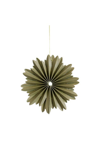 Nordic Rooms - Hanging Star Ornament 10Cm Olive Green Home & Garden > Decor Seasonal Holiday