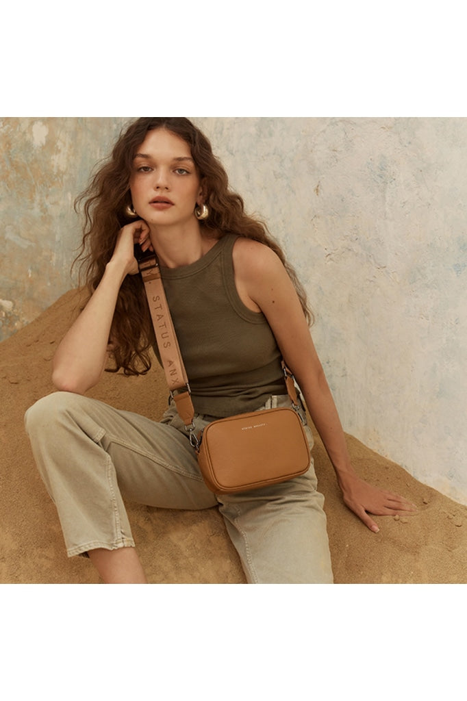 Status Anxiety - Plunder With Webbed Strap Bag Tan