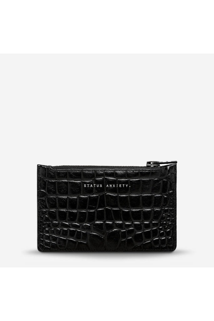 Status Anxiety - Avoiding Things Wallet Black Croc Emboss