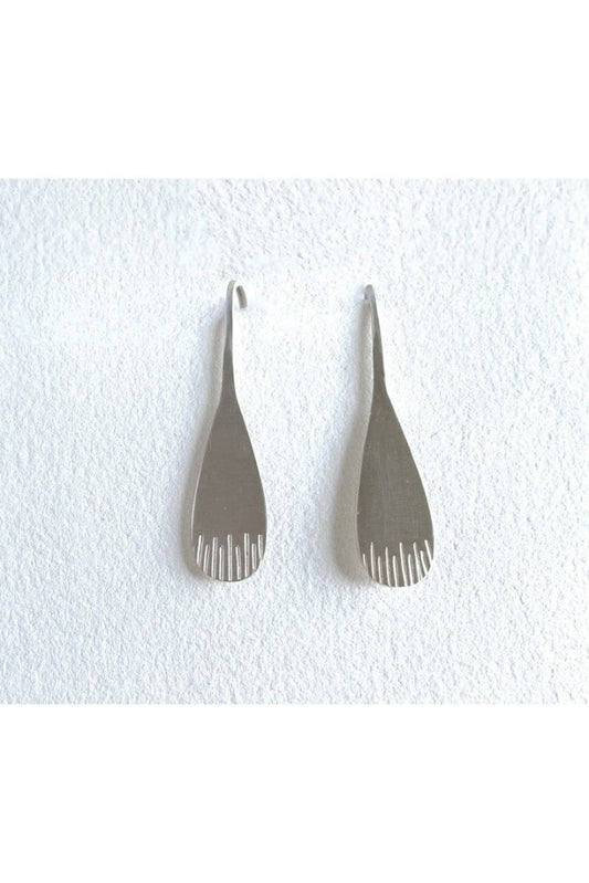Via Smith - Fine Lines Spoon Earrings Sterling Silver Apparel & Accessories > Jewelry