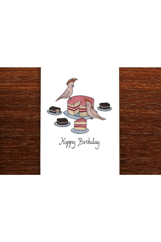 The Nonsense Maker - Greeting Card - Cockatoo Cake