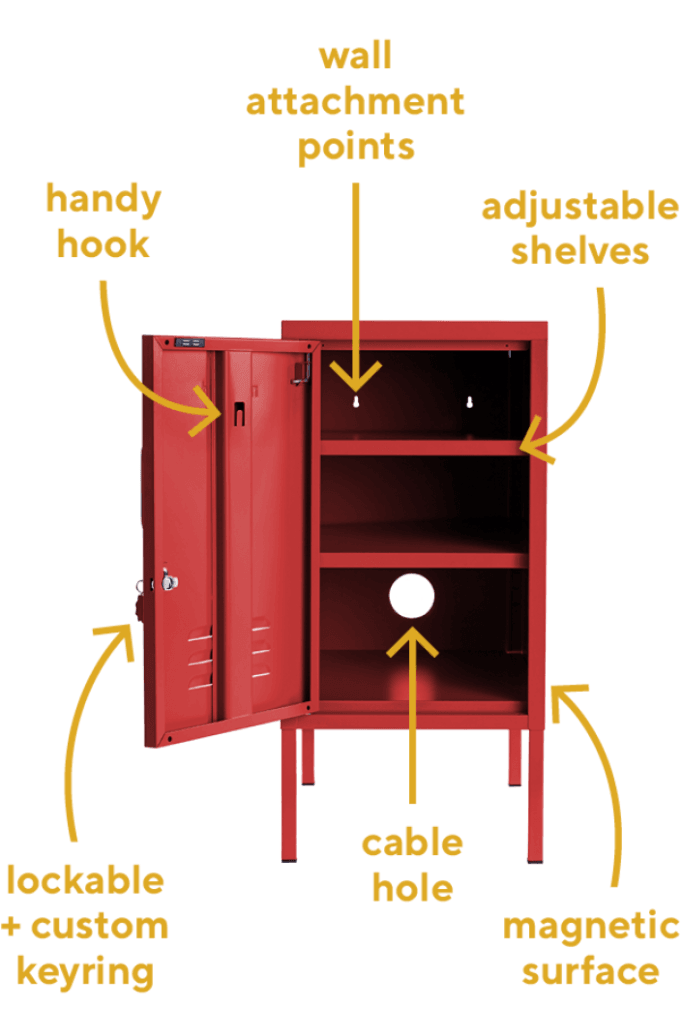 Mustard Made - The Shorty Locker Left In Poppy Furniture > Cabinets & Storage Lockers