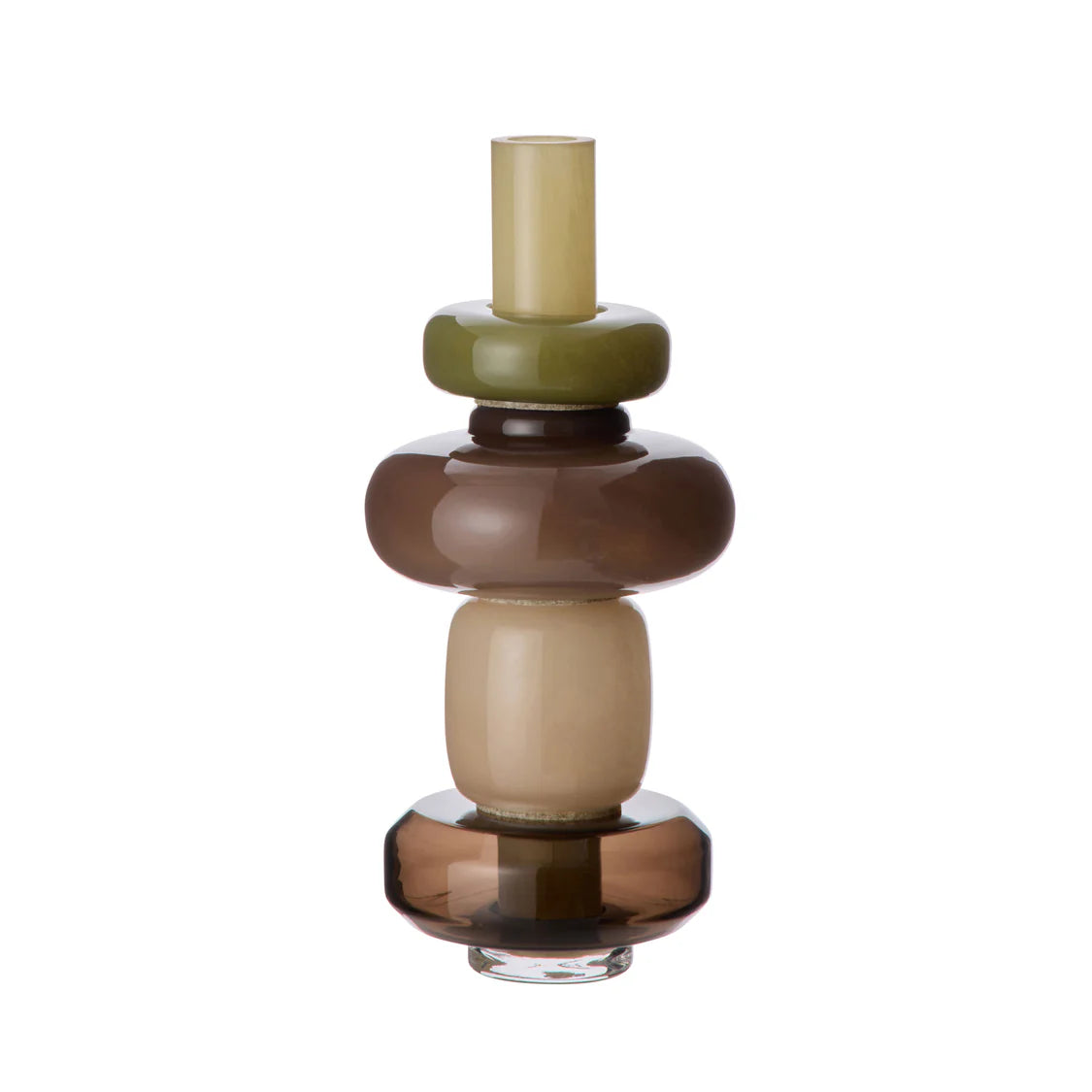 Amalfi - Tutti Vase - 18x18x40cm - Tonal With Green