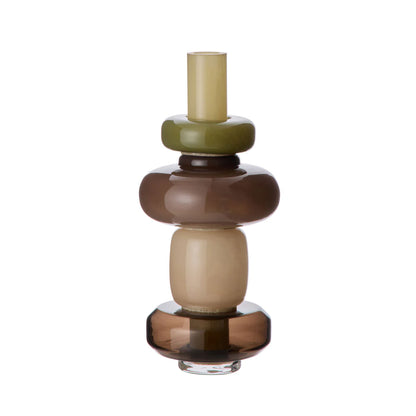Amalfi - Tutti Vase - 18x18x40cm - Tonal With Green