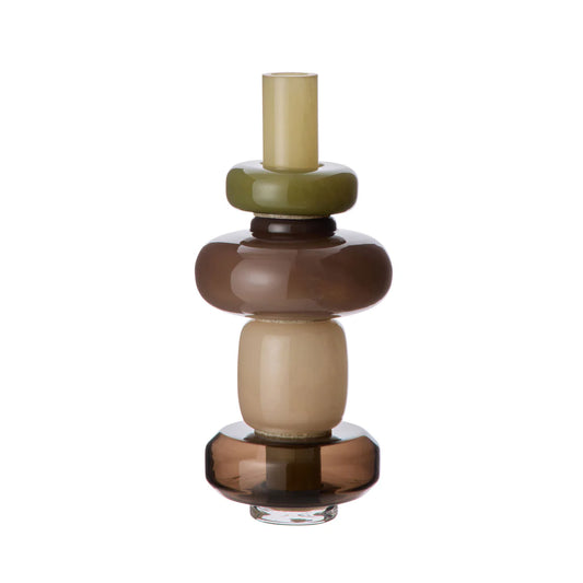 Amalfi - Tutti Vase - 18x18x40cm - Tonal With Green