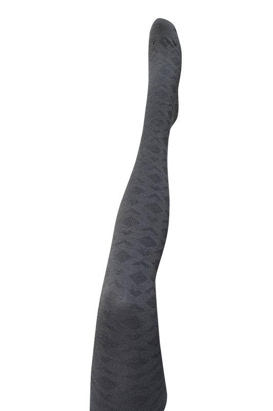Tightology - Deco Grey Merino Wool Tights