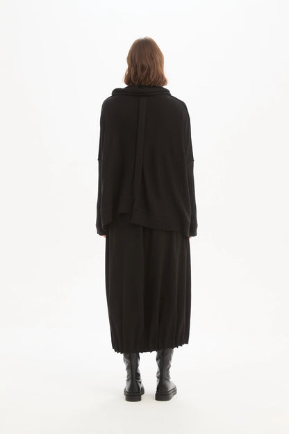 Tirelli - Boxy Rib Sleeve Knit - Black