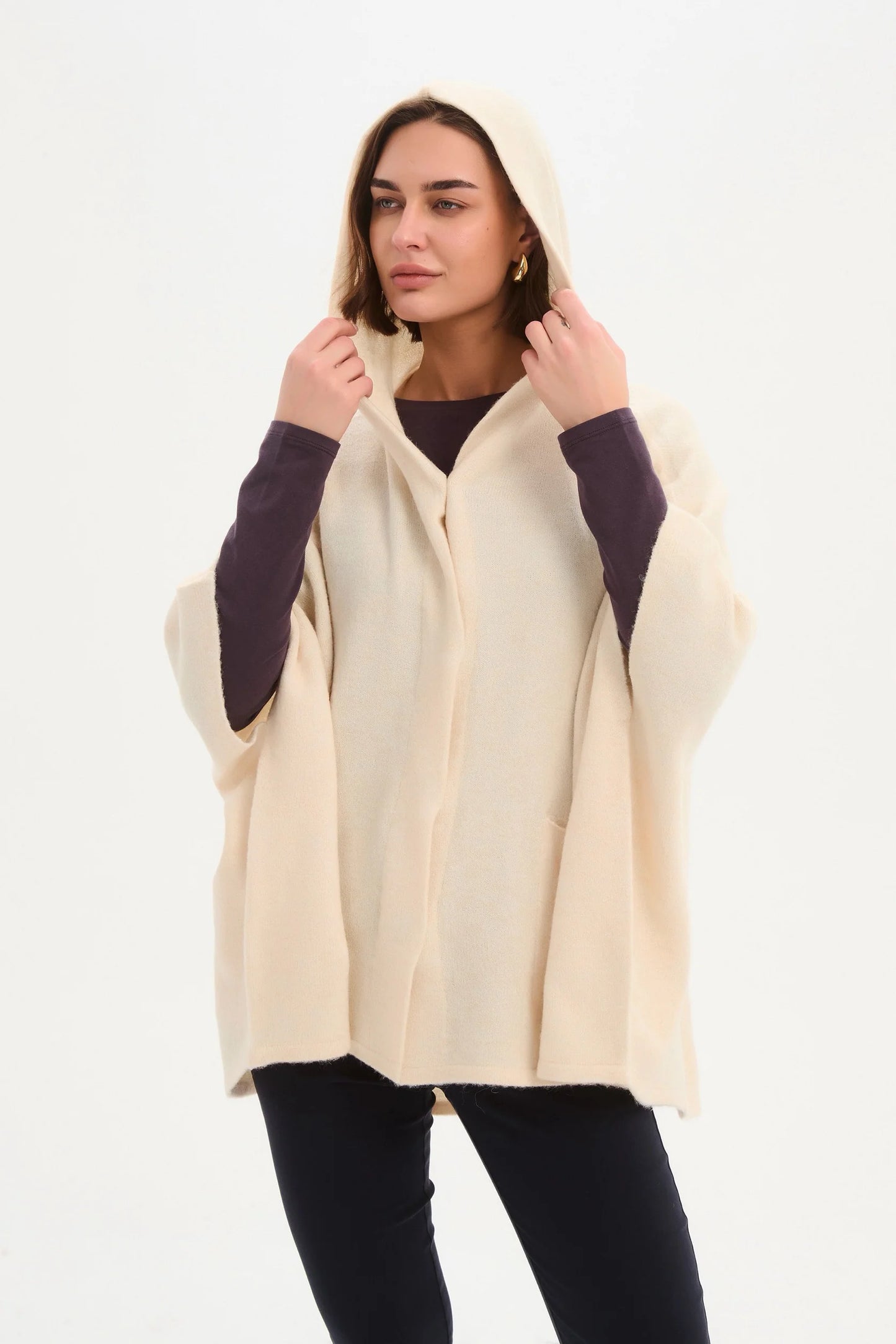 Tirelli - Magnetic Closure Cardigan - Free Size - Cream