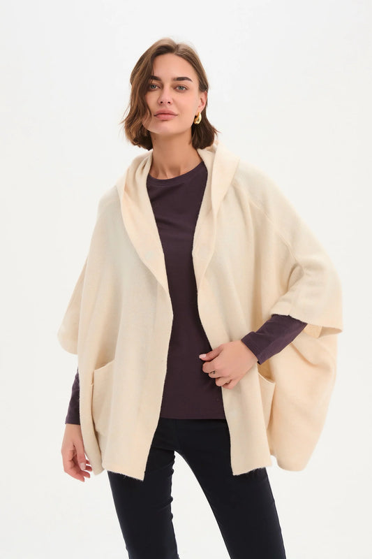Tirelli - Magnetic Closure Cardigan - Free Size - Cream