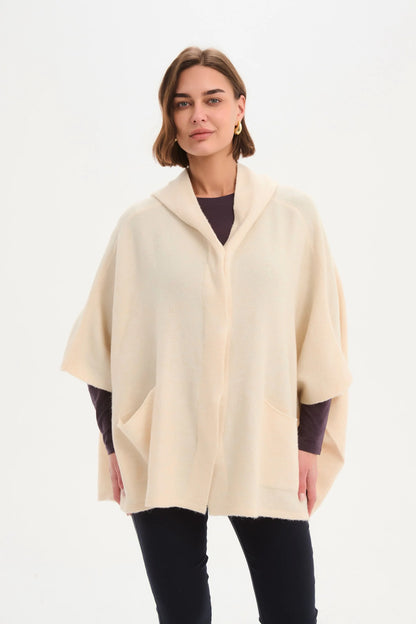 Tirelli - Magnetic Closure Cardigan - Free Size - Cream