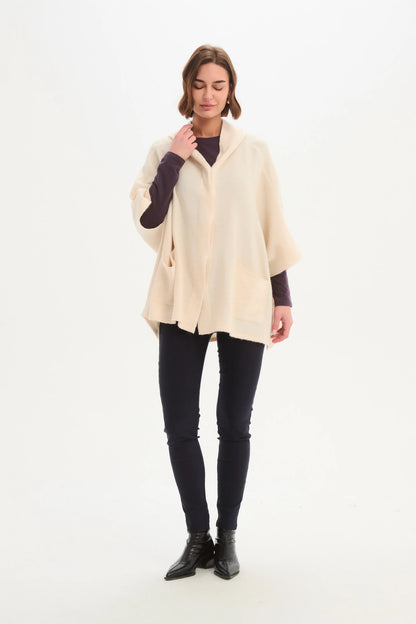 Tirelli - Magnetic Closure Cardigan - Free Size - Cream