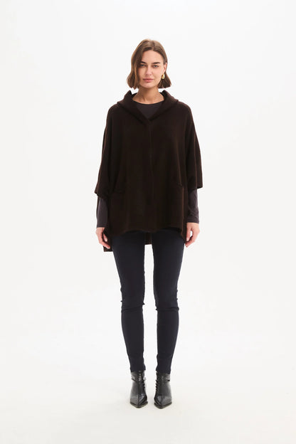 Tirelli - Magnetic Closure Cardigan - Free Size - Chocolate