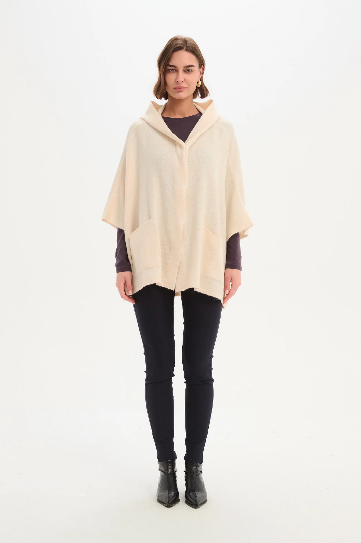 Tirelli - Magnetic Closure Cardigan - Free Size - Cream