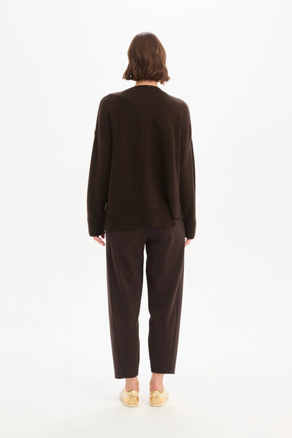 Tirelli - Textured Cuff Knit - Chocolate