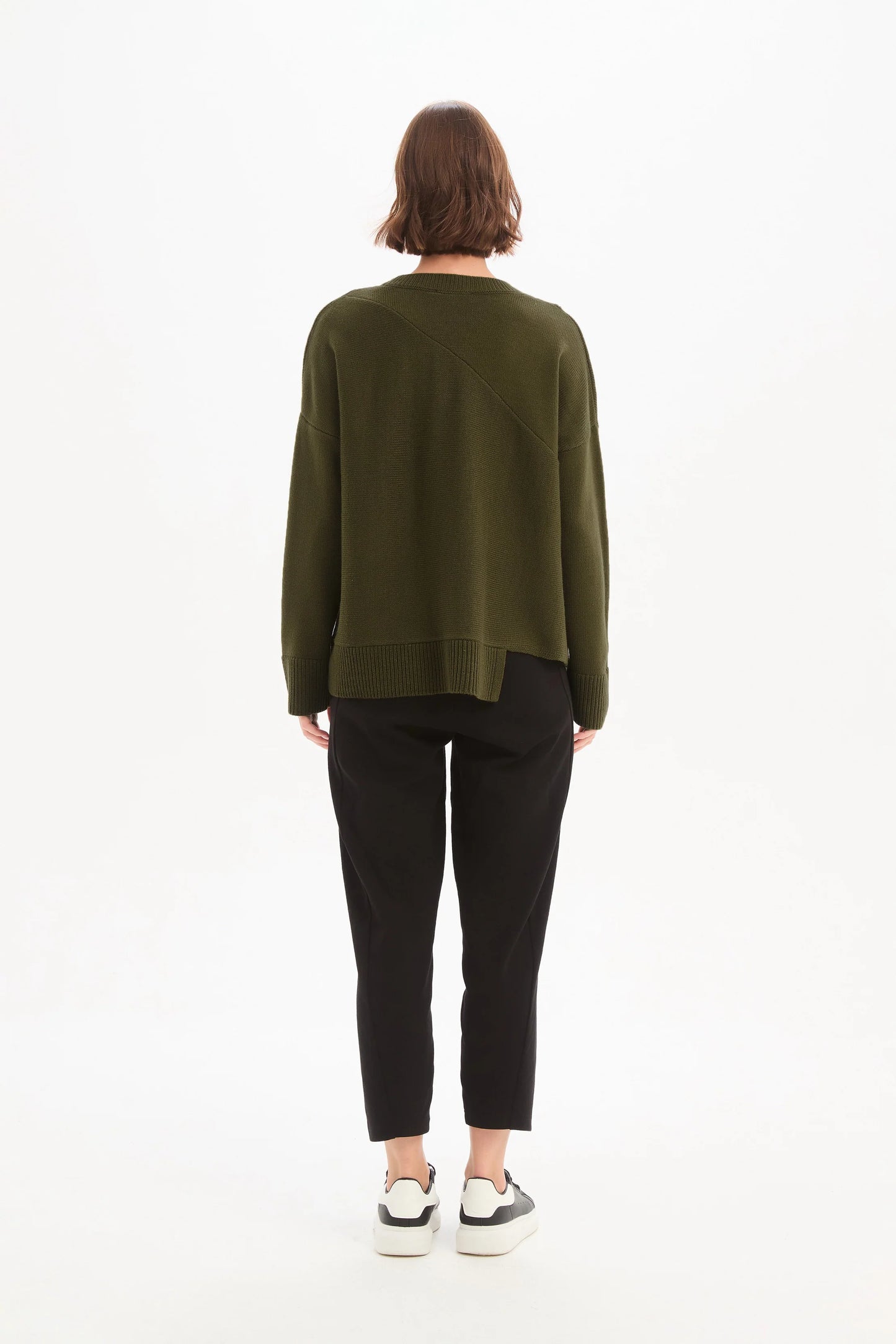 Tirelli - Textured Cuff Knit - Khaki