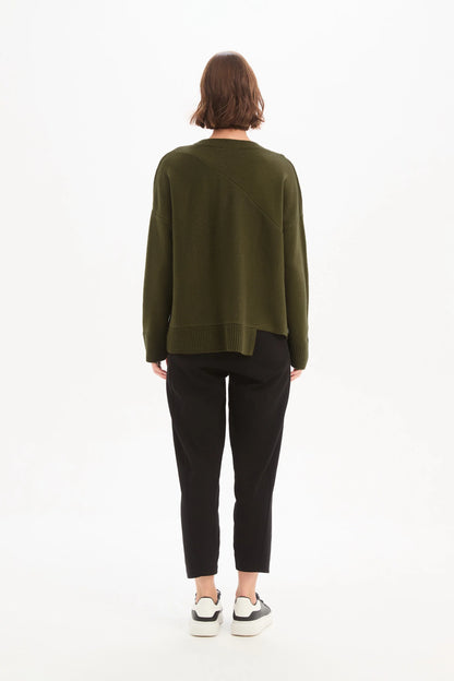 Tirelli - Textured Cuff Knit - Khaki