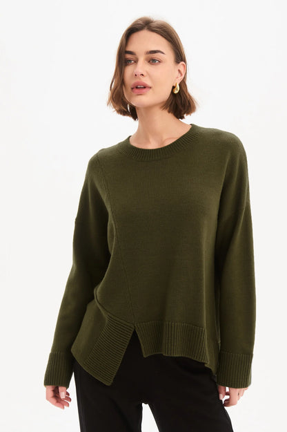 Tirelli - Textured Cuff Knit - Khaki