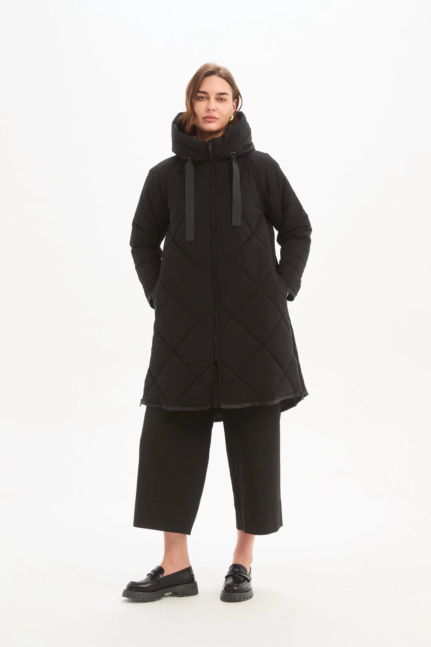 Tirelli - Zip Hem Coat - Black