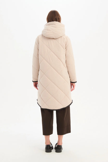 Tirelli - Zip Hem Coat - Cream