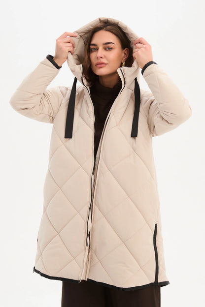 Tirelli - Zip Hem Coat - Cream