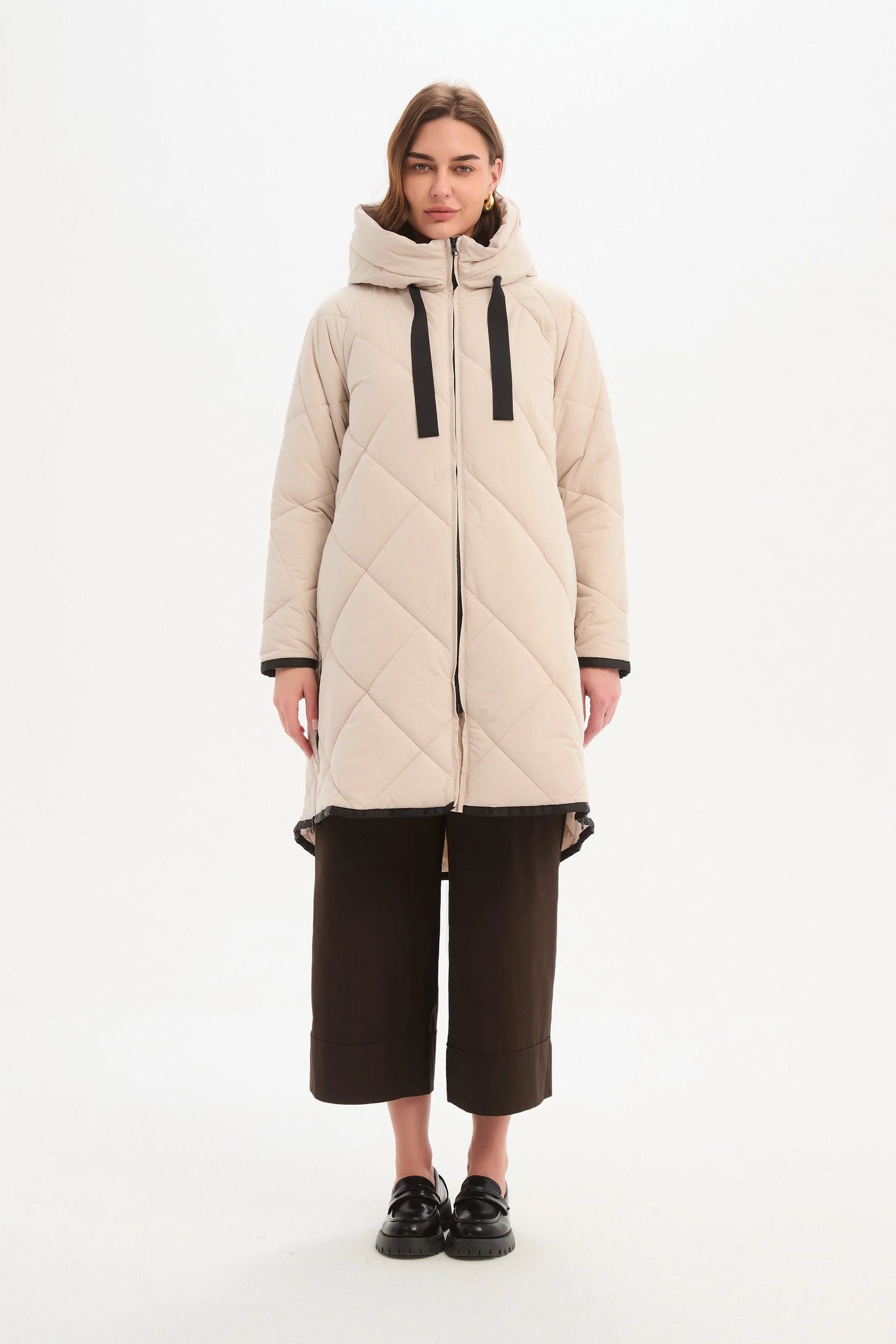 Tirelli - Zip Hem Coat - Cream