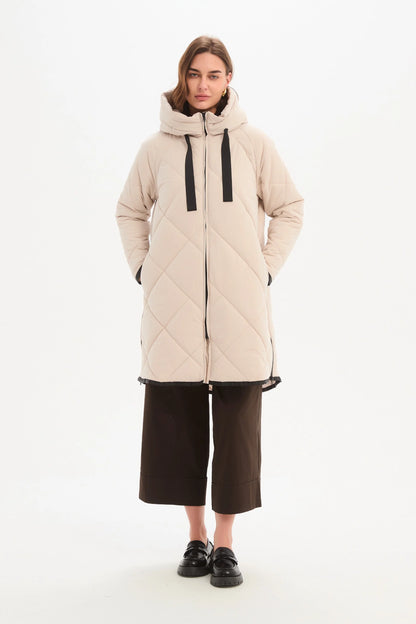 Tirelli - Zip Hem Coat - Cream