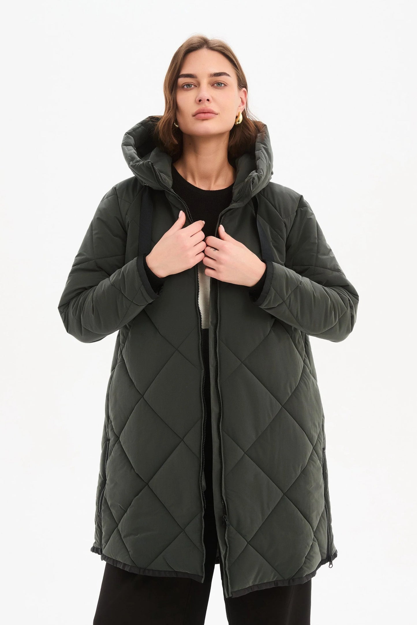 Tirelli - Zip Hem Coat - Steel