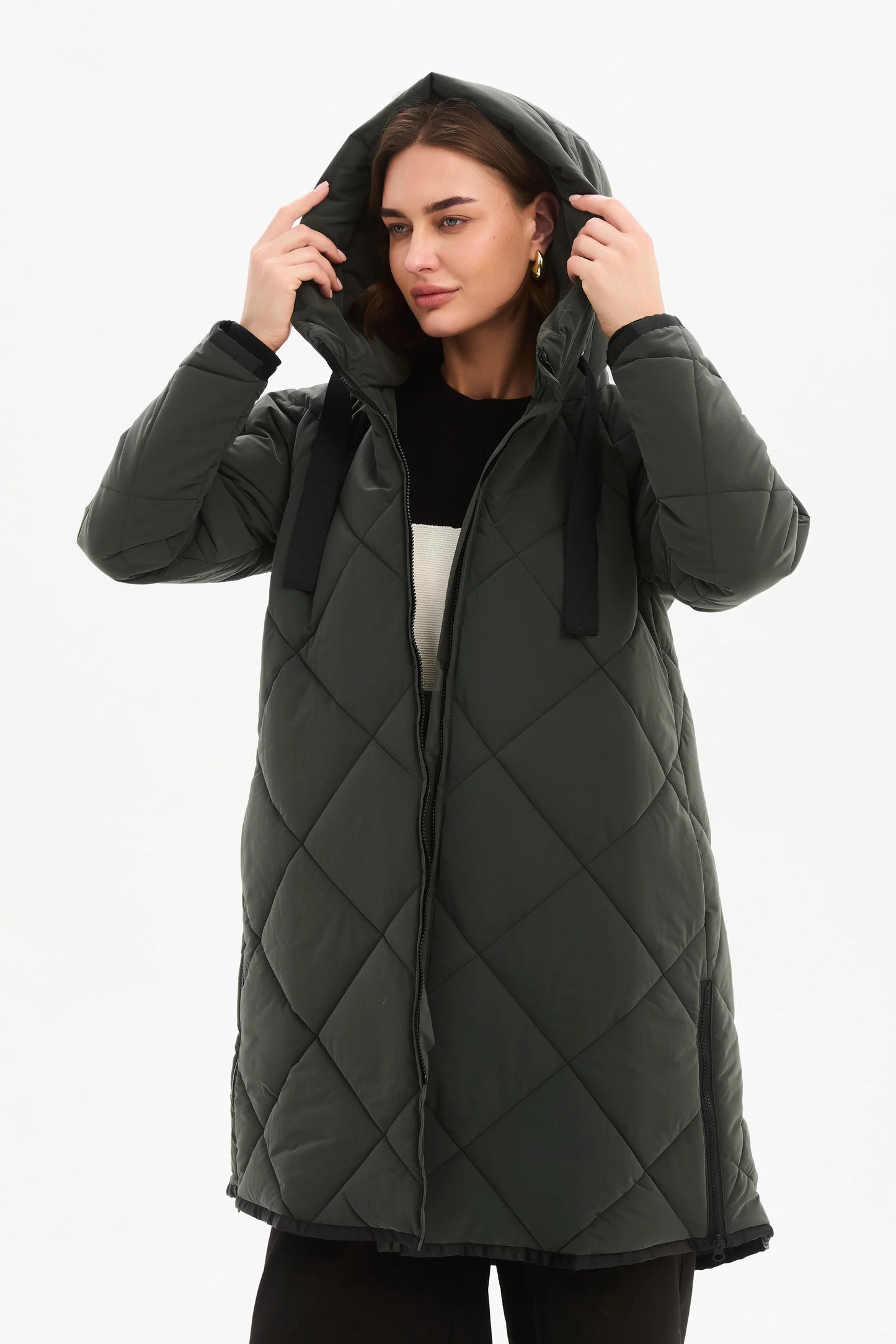 Tirelli - Zip Hem Coat - Steel