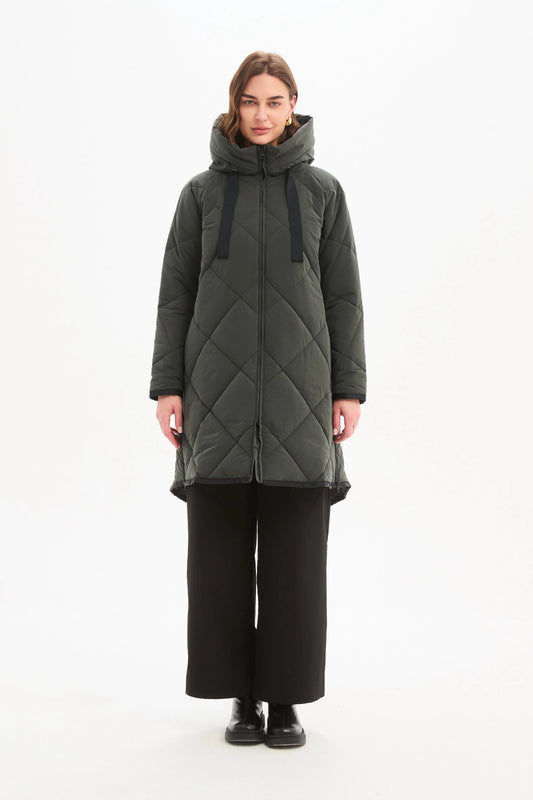 Tirelli - Zip Hem Coat - Steel