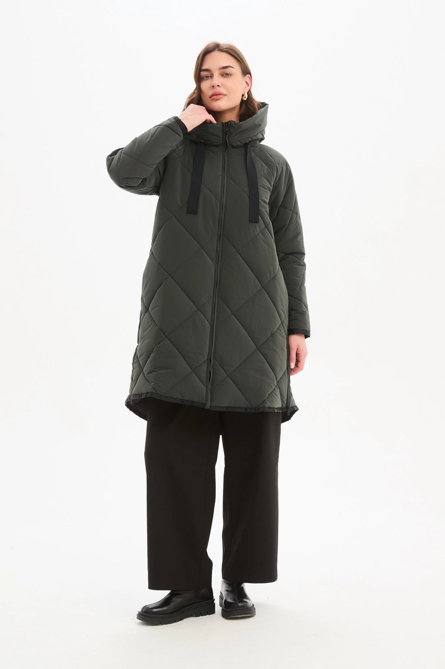 Tirelli - Zip Hem Coat - Steel