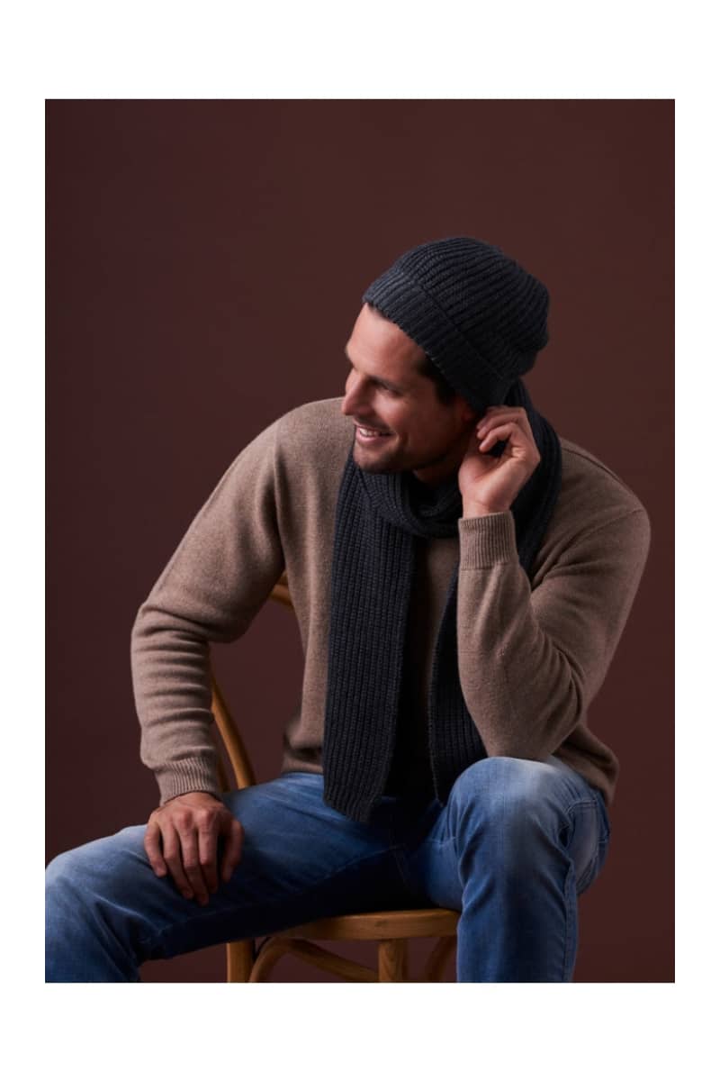 Uimi - Ernest Fishermans Rib Beanie One Size Chestnut Apparel & Accessories > Clothing Hats