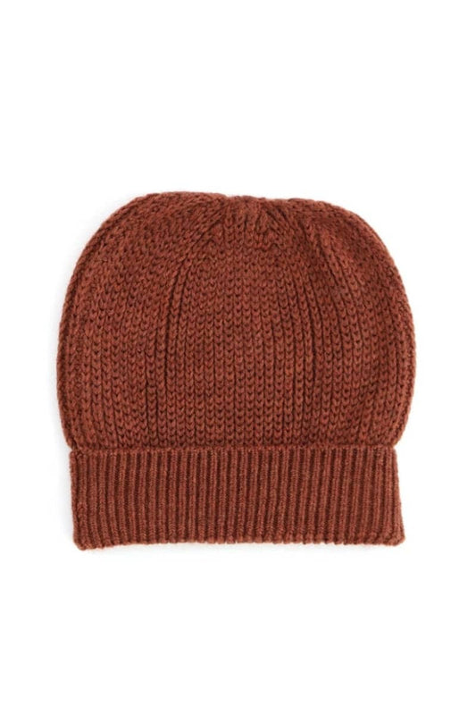 Uimi - Ernest Fishermans Rib Beanie One Size Chestnut Apparel & Accessories > Clothing Hats