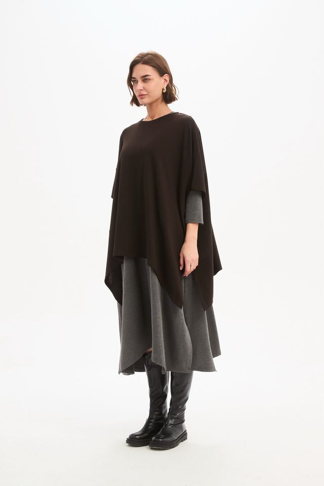 Tirelli - Split Hem Knit Top - Chocolate