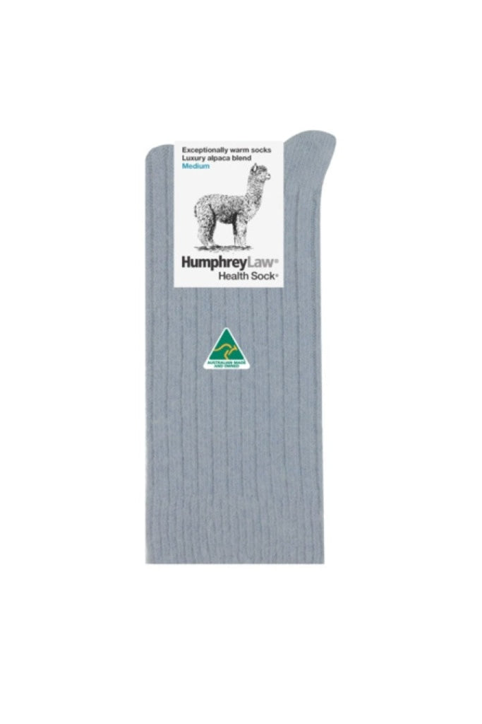 Humphrey Law - Socks Alpaca Wool Blend Silver Grey Sml